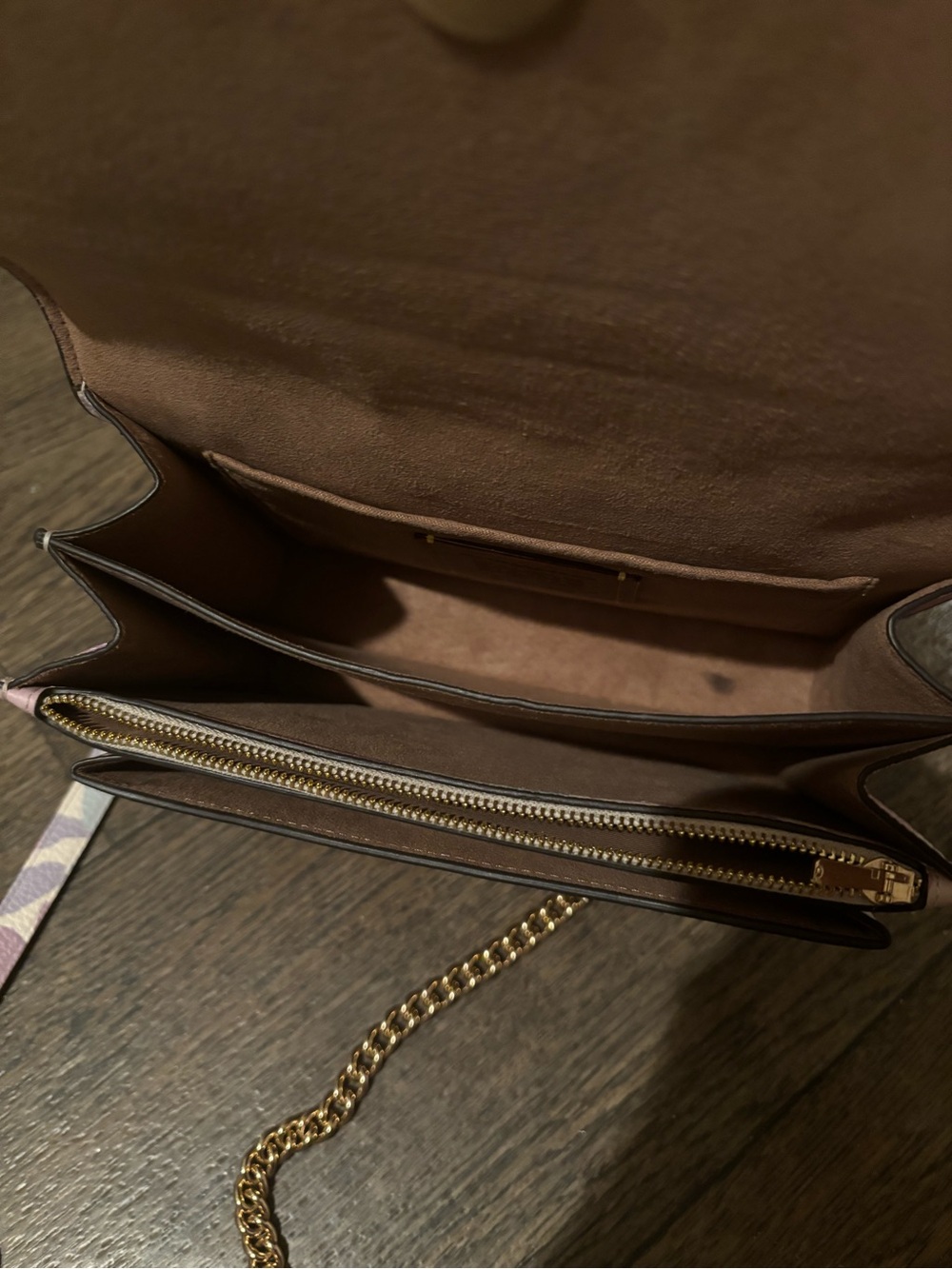 COACH Floral Leather Crossbody Bag in Pastel Lavender and Cream - Picture 5 of 6